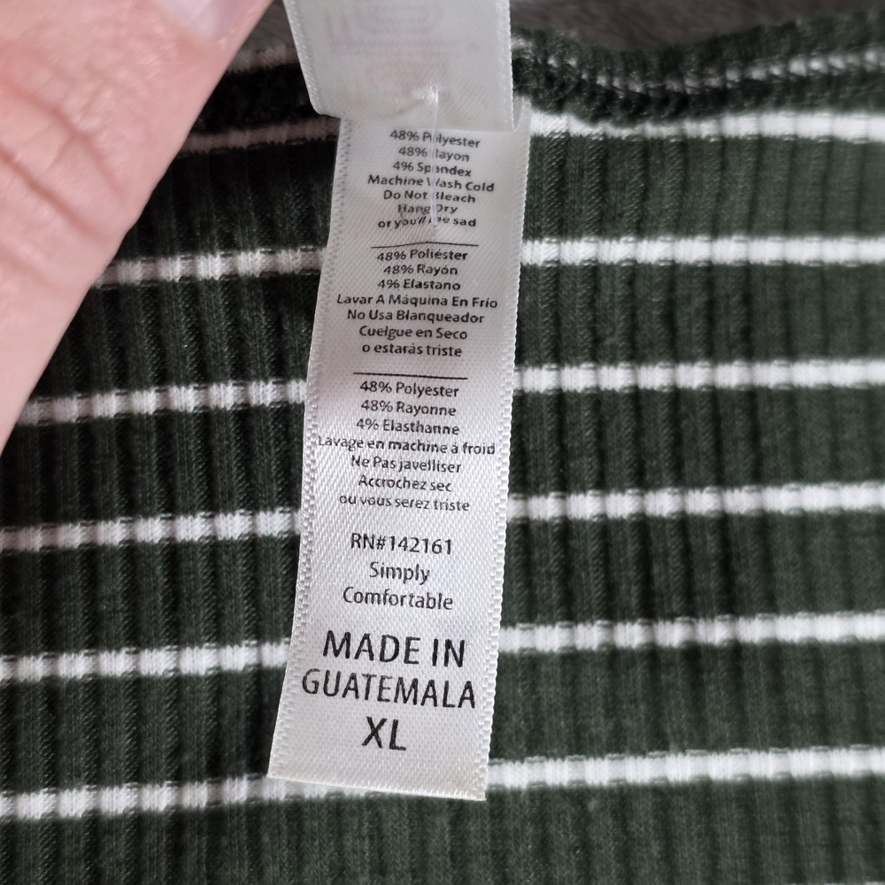 Striped‎ Green Women's Lularoe Top XL - Picture 4 of 6